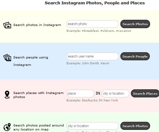 Gramfeed Instagram image search.