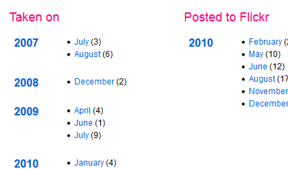 Flickr dates