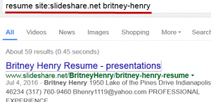 Slideshare Resume Search